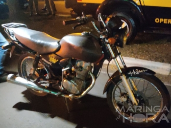 foto de Moto com mais de R$32 Mil em débitos é apreendida durante blitz em Maringá