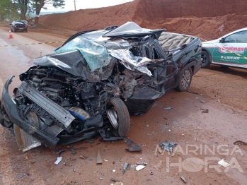 foto de Acidente entre picape e caminhão mata motorista na rodovia PR-323