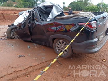 foto de Acidente entre picape e caminhão mata motorista na rodovia PR-323