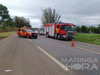 foto de Acidente gravíssimo envolvendo moto de alta cilindrada na rodovia BR-376