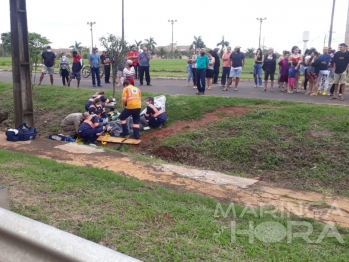 foto de Acidente gravíssimo envolvendo moto de alta cilindrada na rodovia BR-376