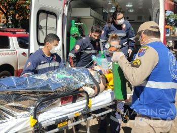 foto de Ciclista é socorrido inconsciente após acidente na Avenida Mandacaru em Maringá