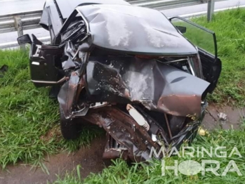 foto de Colisão entre carro e caminhonete deixa um morto na BR-376