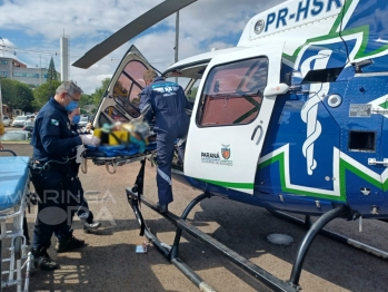 foto de Criança é trazida de helicóptero para Maringá após ser atropelada por ônibus