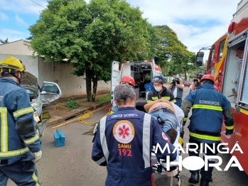 foto de Motorista invade preferencial, e provoca acidente envolvendo viatura da Polícia Militar