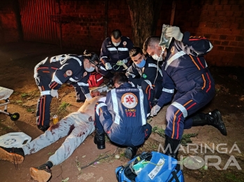 foto de Homem é socorrido pelo SAMU após levar facadas em Paiçandu