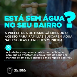 foto de Maringá; está sem água no seu bairro ?