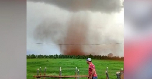 Tornado atingiu a região de Marialva e causou estragos, veja o vídeo