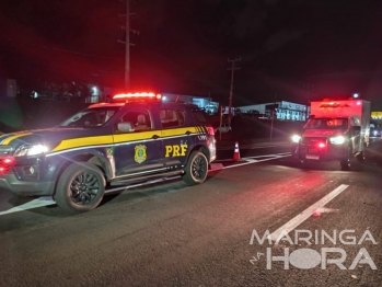 foto de Homem morre e tem parte do corpo esmagado por carreta e mulher fica ferida depois de acidente violento na BR-376