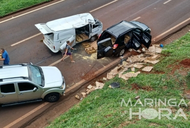 foto de Capotamento termina na morte de vários pintinhos em acidente na região