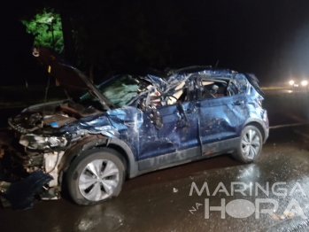 foto de Motorista morre após carro capotar na PR-317, em Maringá