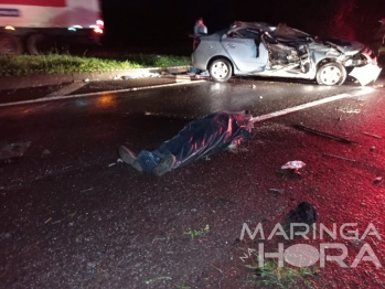 foto de Motorista morre após carro capotar na PR-317, em Maringá