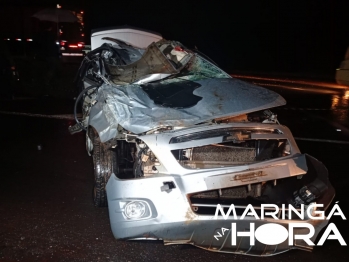 foto de Motorista morre após carro capotar na PR-317, em Maringá