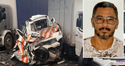 Condutor morre na hora após ter carro esmagado em acidente no Paraná