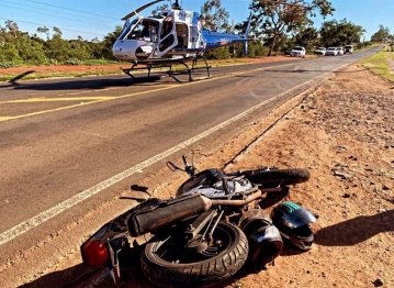 foto de Jovem precisa ser intubado em estado grave após acidente de moto na região