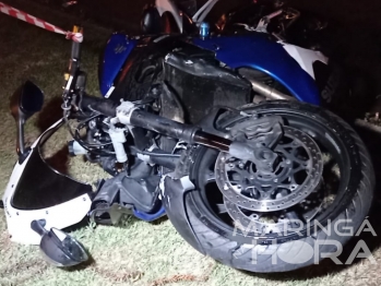 foto de Colisão violenta envolvendo moto alta cilindrada e veículo deixa jovem ferido em Maringá