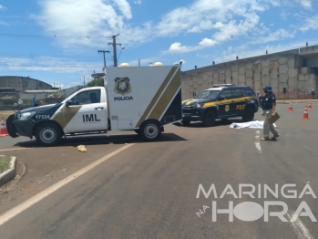 foto de Motociclista é atropelado por caminhão e morre na divisa de Maringá com Sarandi