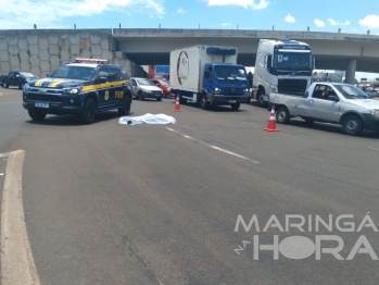 foto de Motociclista é atropelado por caminhão e morre na divisa de Maringá com Sarandi