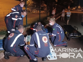 foto de Motociclista fica gravemente ferido em acidente envolvendo carro em Maringá