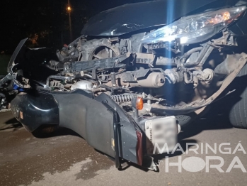 foto de Motociclista fica gravemente ferido em acidente envolvendo carro em Maringá