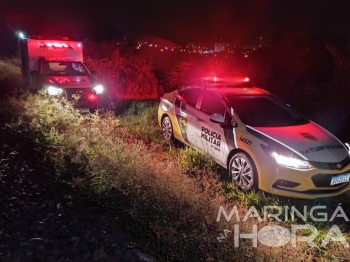 foto de Homem cai do viaduto com carro e morre em Maringá