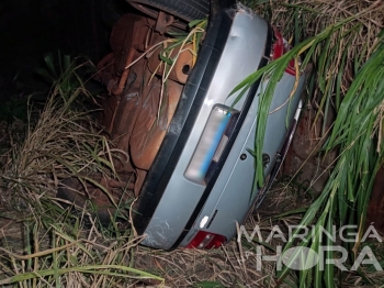 foto de Homem cai do viaduto com carro e morre em Maringá