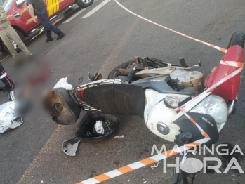 foto de Acidente entre carro e moto deixa motociclista morto em Maringá