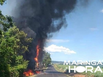 foto de Motorista morre carbonizado em acidente norte do Paraná