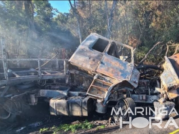 foto de Motorista morre carbonizado em acidente norte do Paraná