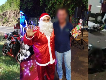 foto de Papai Noel morre ao sofrer trágico acidente no Paraná