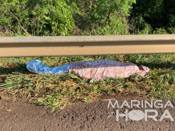 foto de Sem identificação: homem morre atropelado por carreta na PR-323