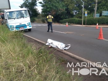 foto de Homem morre após ser atropelado por caminhão no Contorno Sul de Maringá