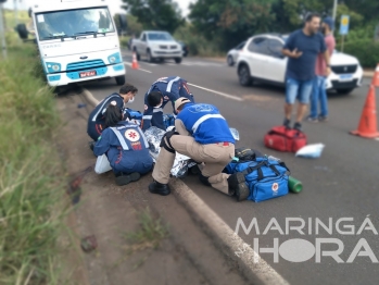 foto de Homem morre após ser atropelado por caminhão no Contorno Sul de Maringá