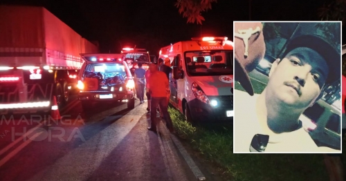 Jovem morre depois de bater violentamente caminhonete em árvore na PR-317