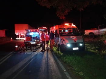 foto de Jovem morre depois de bater violentamente caminhonete em árvore na PR-317