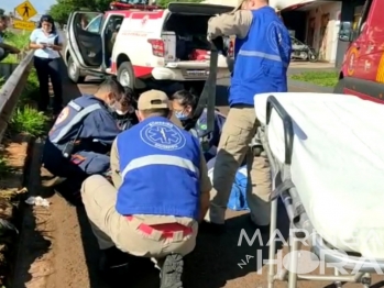 foto de Vídeo monstra momento em que caminhoneiro é atropelado por ônibus em Maringá