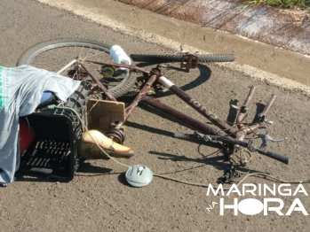 foto de Vídeo mostra momento em que ciclista é atropelado e morto por carreta no Contorno Norte em Maringá