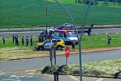 foto de Trabalhadora é socorrida depois de sofrer queda em Mandaguçu