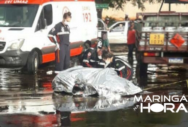 foto de Motociclista morre em acidente violento em Maringá