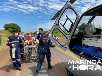 foto de Acidente violento em rodovia deixa jovem gravemente ferida na região