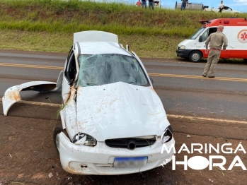 foto de Acidente violento em rodovia deixa jovem gravemente ferida na região