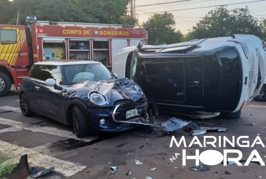 foto de Veja flagrante de acidente violento em Maringá que terminou com várias vítimas