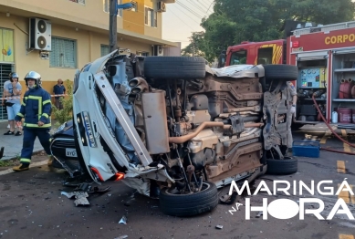 foto de Veja flagrante de acidente violento em Maringá que terminou com várias vítimas