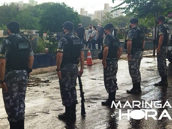 foto de Sepultamento do corpo de Policial Militar de Maringá é marcado por muita tristeza