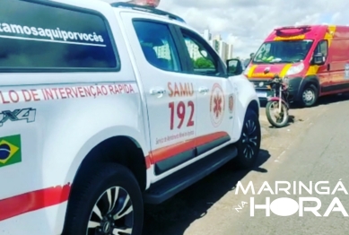 foto de Motociclista fica em estado grave após sofrer queda de moto no Contorno Norte em Maringá