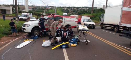 foto de Jovem morre em acidente entre moto e caminhão no Contorno Sul de Maringá