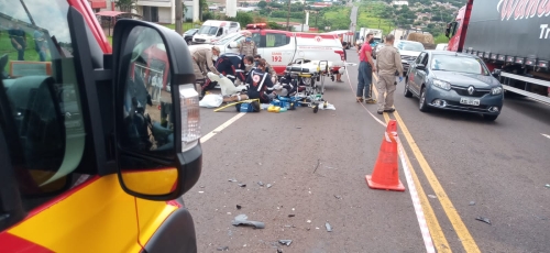 foto de Jovem morre em acidente entre moto e caminhão no Contorno Sul de Maringá