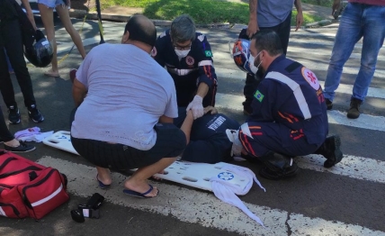 foto de Indo para a casa da avó almoçar jovem sofre acidente de trânsito em Maringá