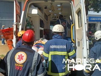 foto de Mulher fica presa entre as ferragens de carro após acidente violento em Maringá