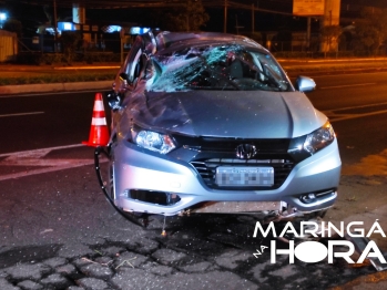 foto de Homem com carro roubado foge da polícia e acaba preso após capotar veículo e provocar acidentes em Maringá